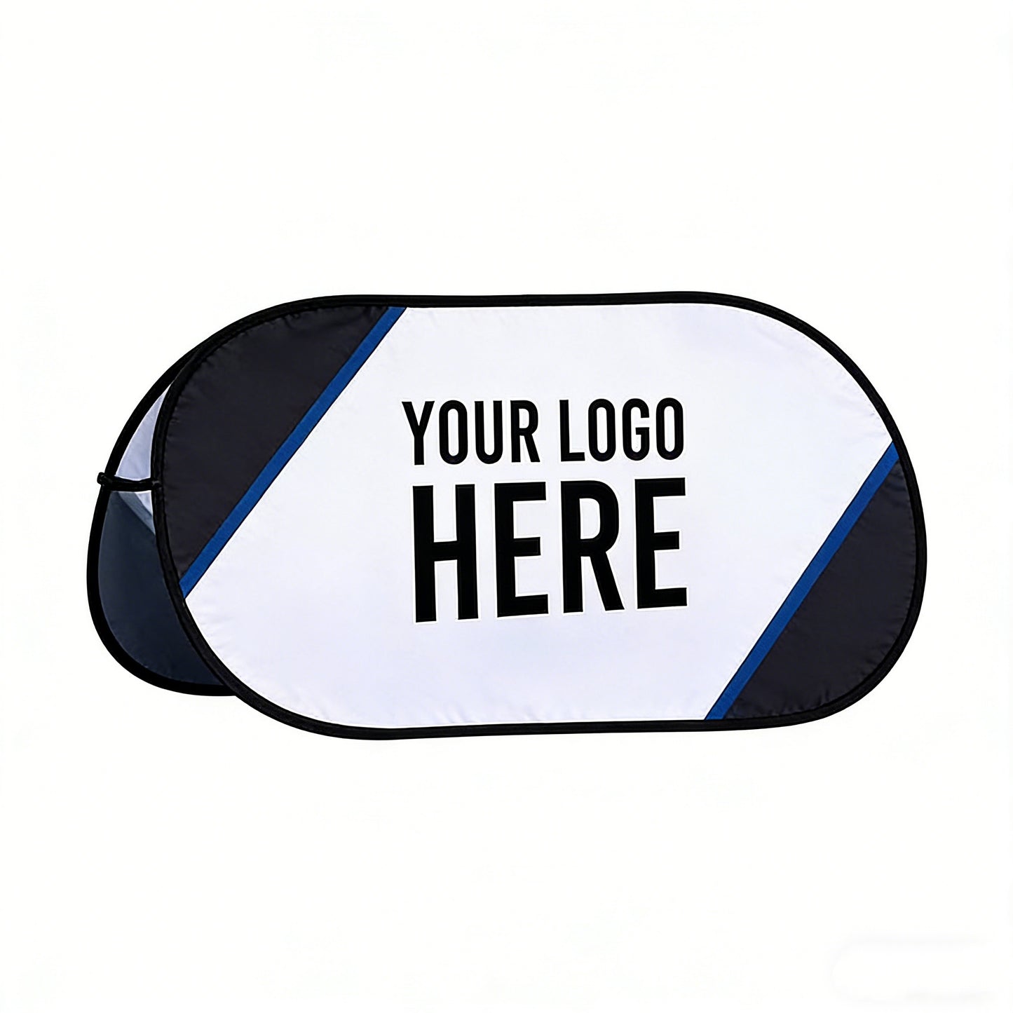 A Frame Banner Folding Advertising Stand with Double Sided Graphic Area for Event Navigation and Retail Campaigns