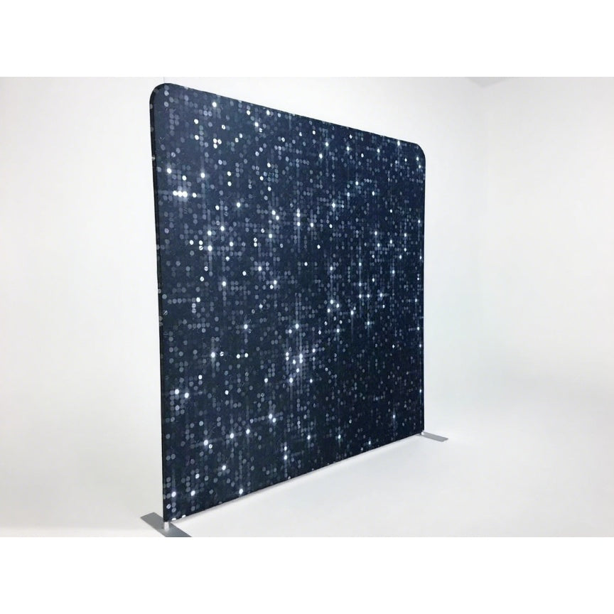 Custom Logo Printed Portable Tension Fabric Display Board 8ft 10ft 20ft Straight Trade Show Backdrop Media Wall