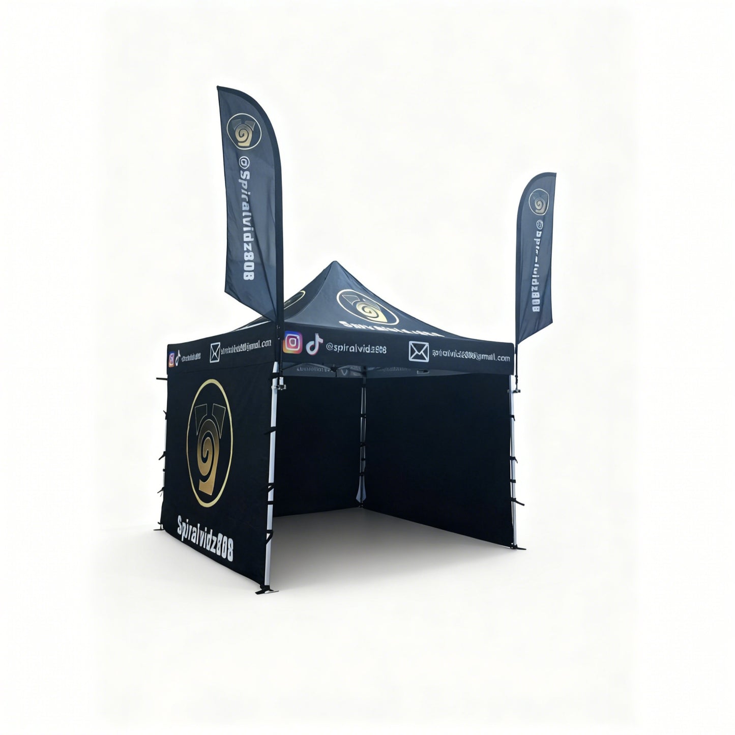 10*10ft Trade Show Tent with Custom logo Printing Branded Gazebo Canopy Aluminum Hexagonal 40mm 50mm for Business Event