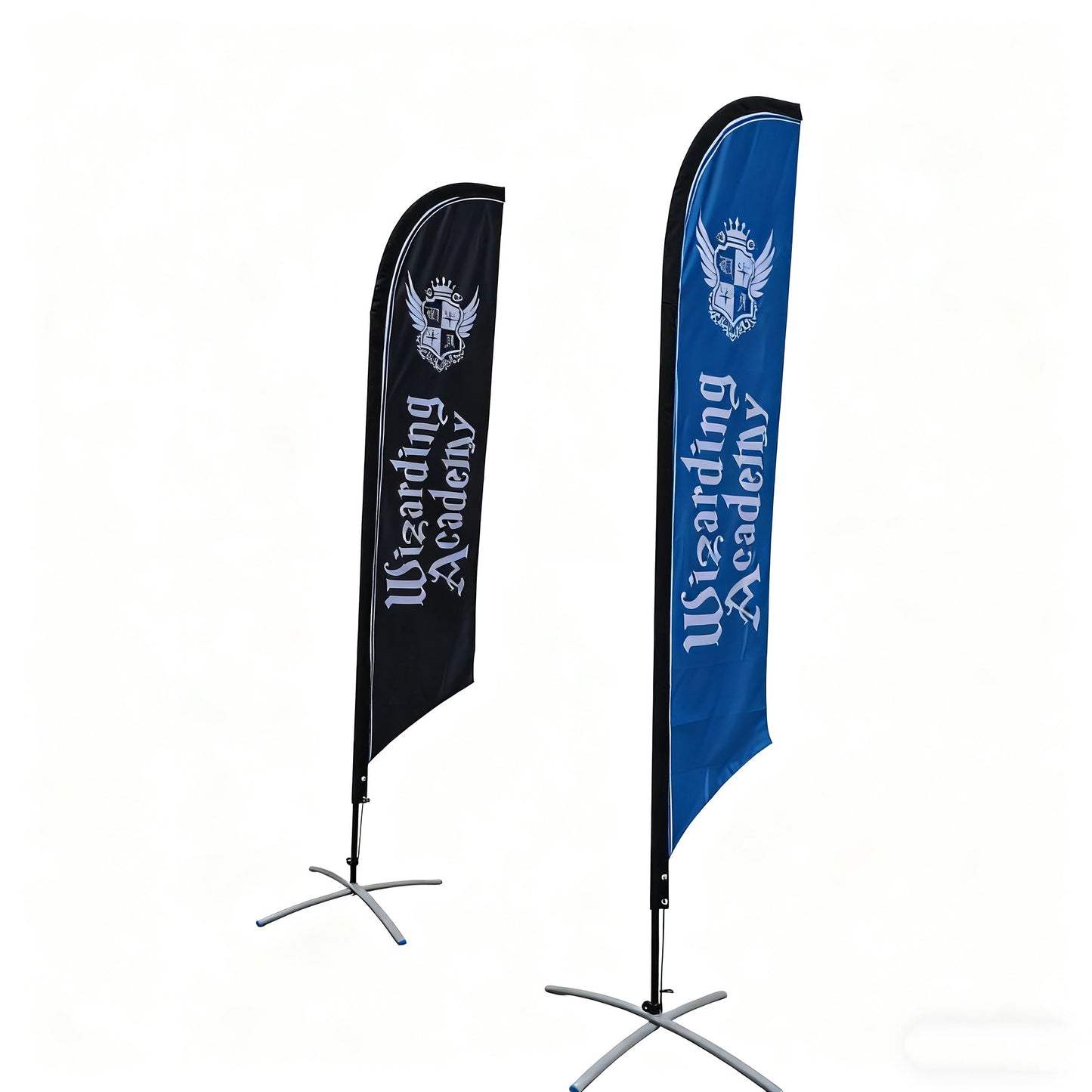 Full Color Printing Single Flag Tradeshow Exhibition Sports Outdoor Advertising Event Beach Feather Flag with Spike Base