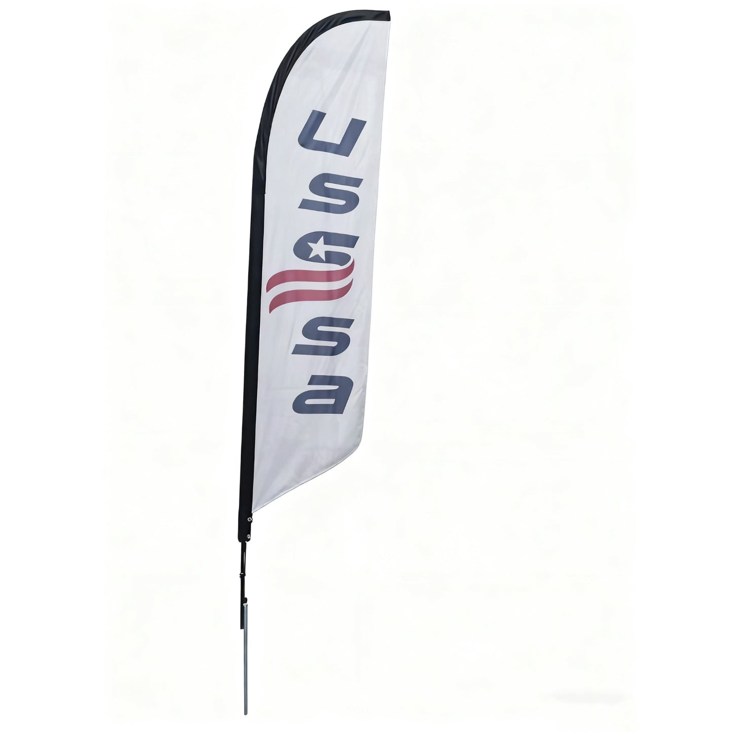 Full Color Printing Single Flag Tradeshow Exhibition Sports Outdoor Advertising Event Beach Feather Flag with Spike Base