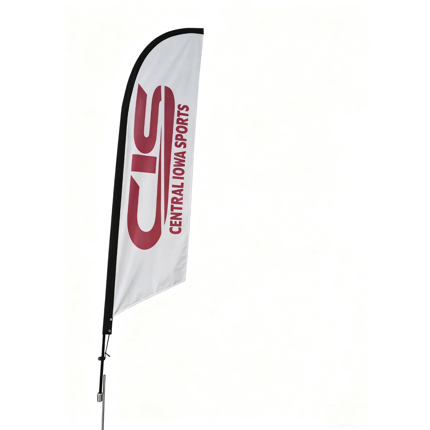 Factory Advertising Tear Drop Flying Feather Flag Custom Beach Flag Banners & Display Accessories With Pole Base Spike Stand