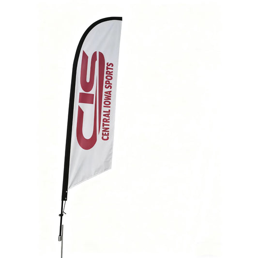 Factory Advertising Tear Drop Flying Feather Flag Custom Beach Flag Banners & Display Accessories With Pole Base Spike Stand