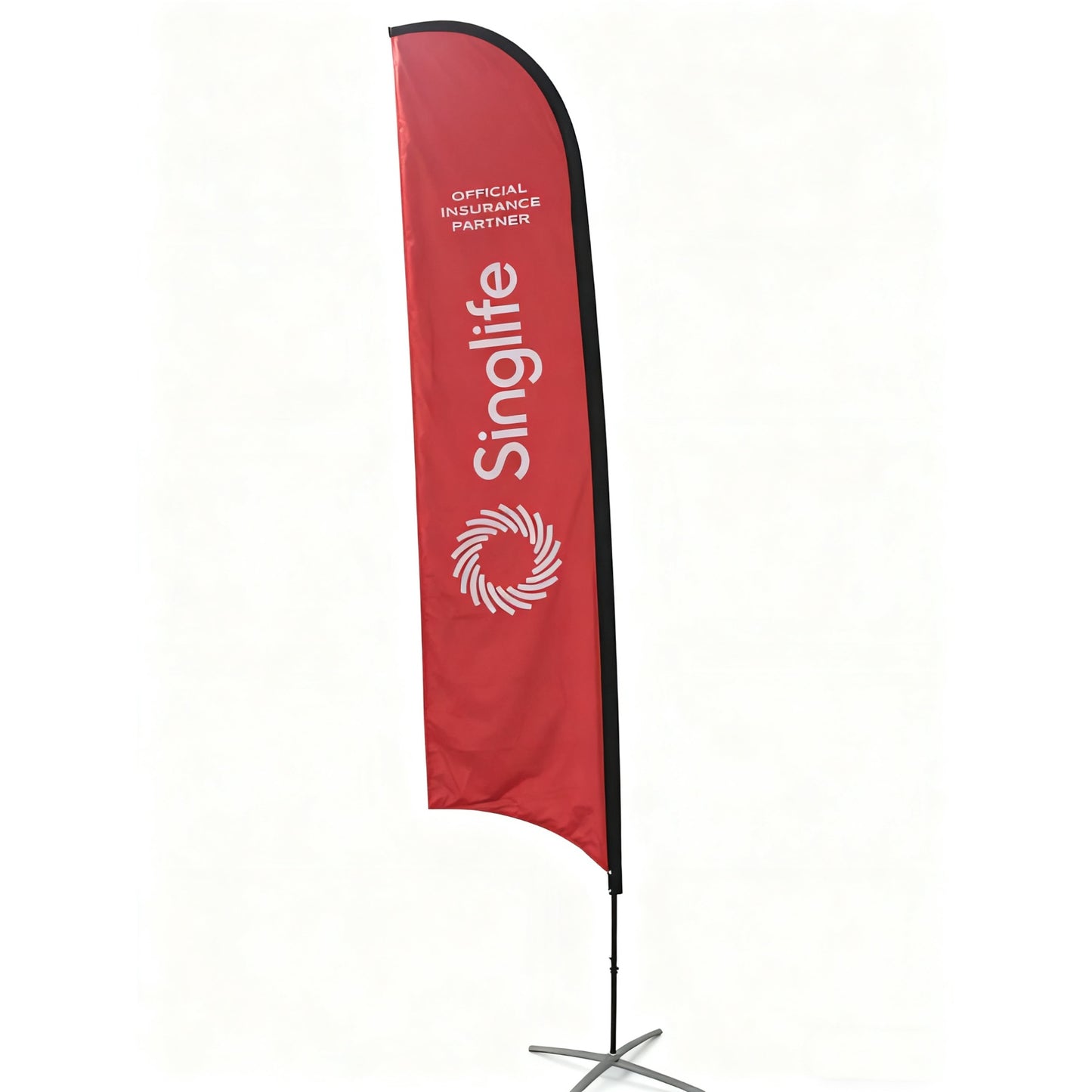 Factory Advertising Tear Drop Flying Feather Flag Custom Beach Flag Banners & Display Accessories With Pole Base Spike Stand
