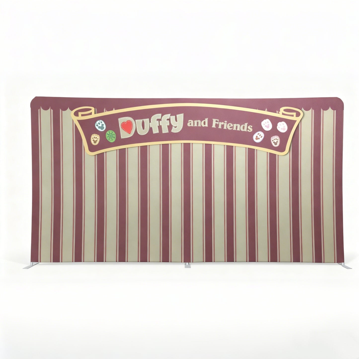 8ft Portable and Foldable Trade Show Display Wall Tension Fabric Backdrop for Dye Sublimation Printing